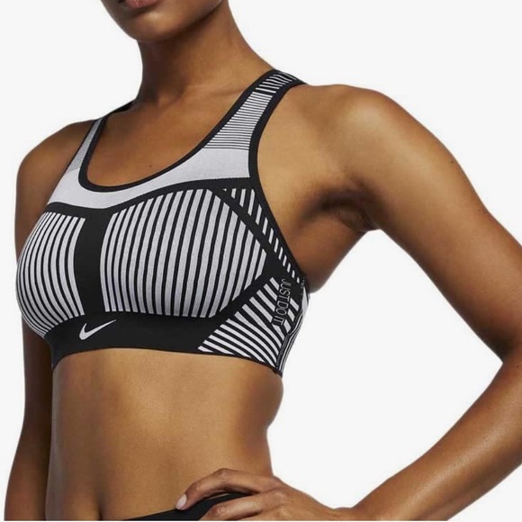Nike Other - Nike FE/NOM Flyknit High-Support Sports Bra Black Gray XS